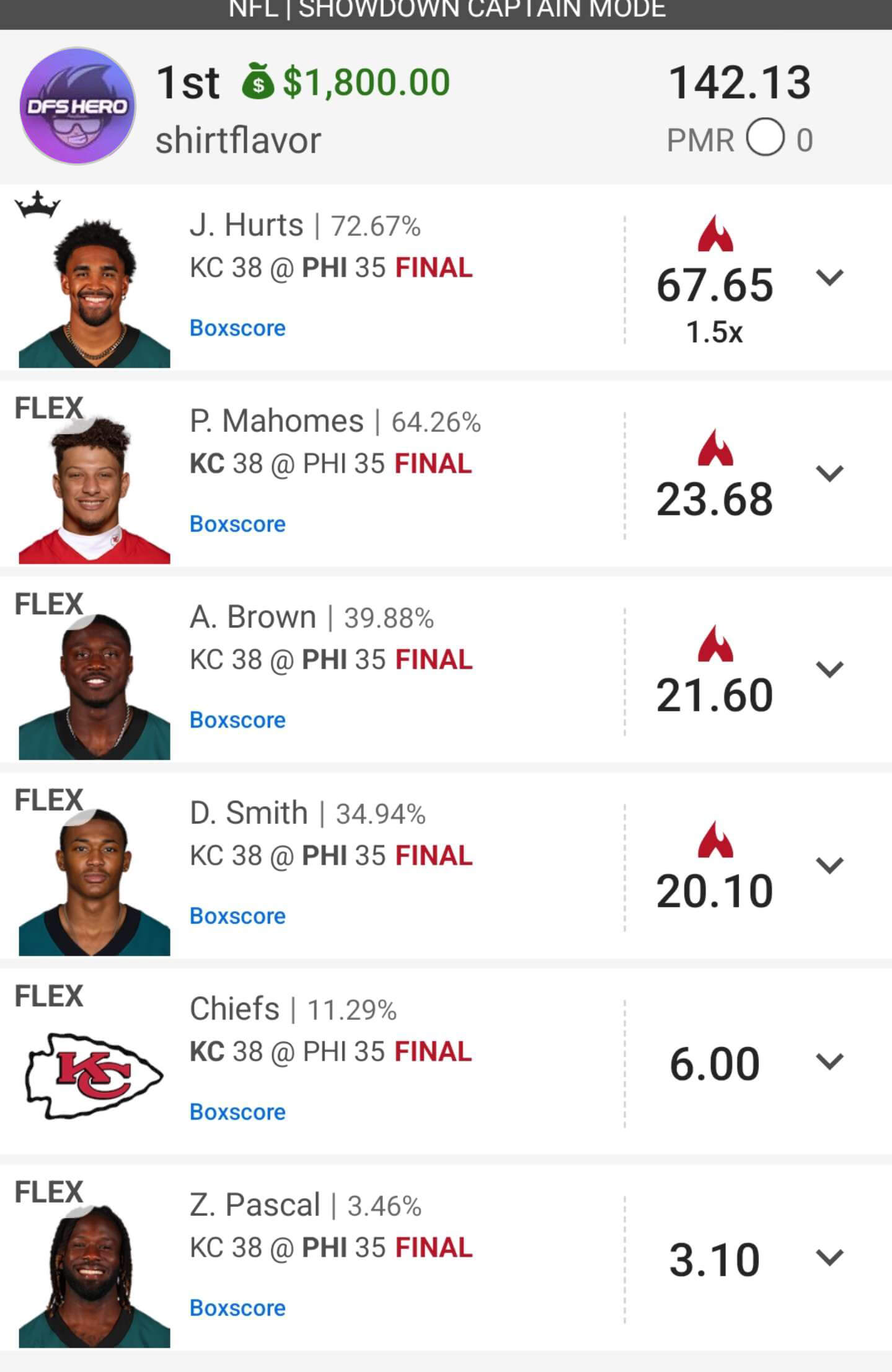 DFS Hero Victory #1