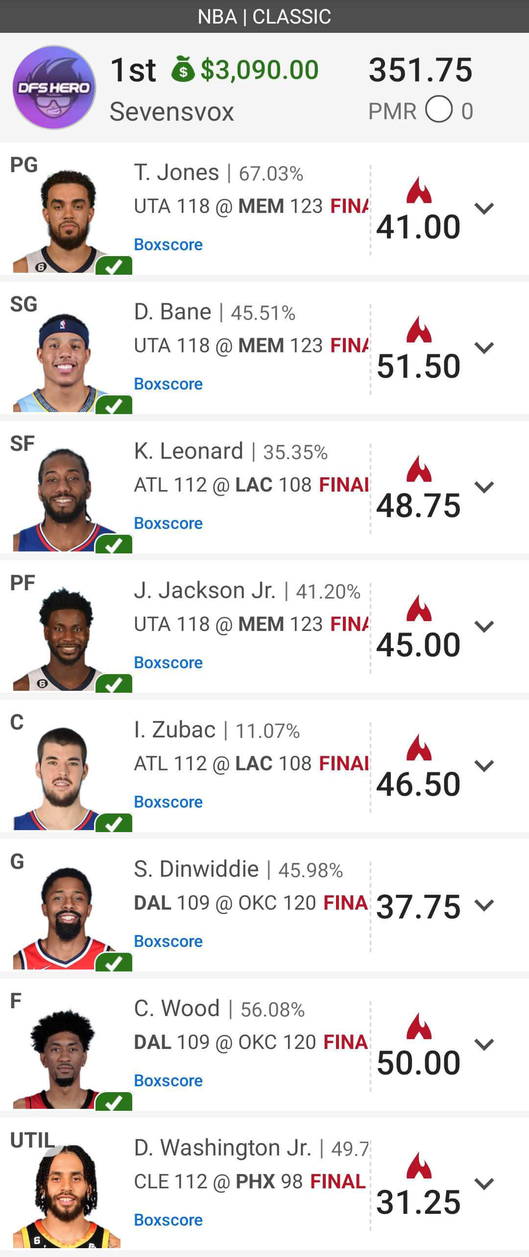DFS Hero Victory #2