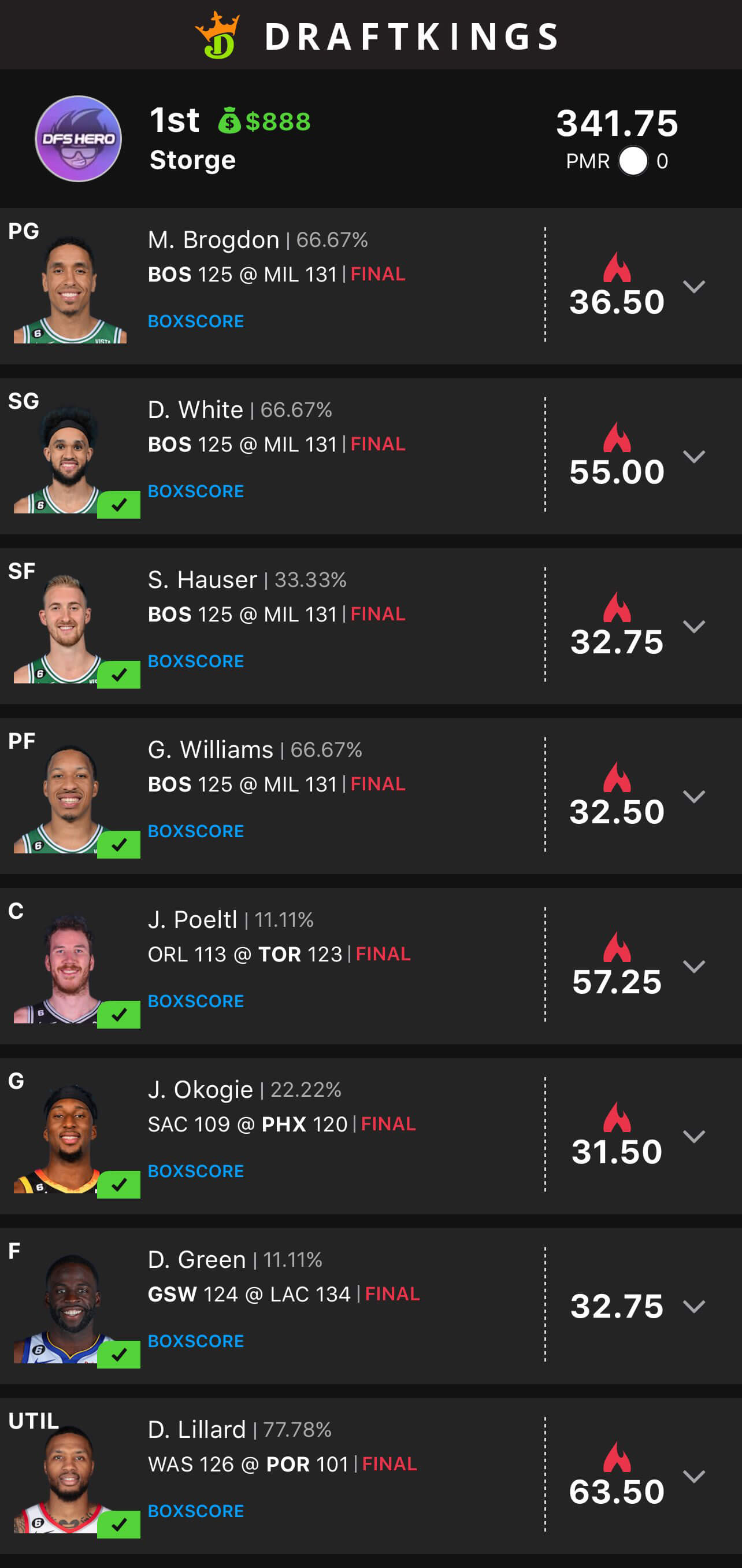 DFS Hero Victory #7