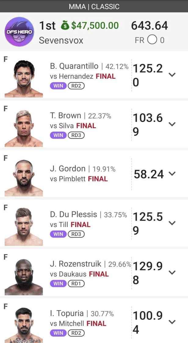 DFS Hero Victory #5