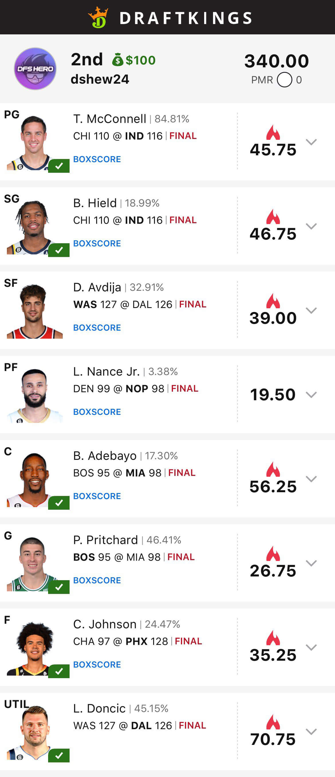 DFS Hero Victory #3