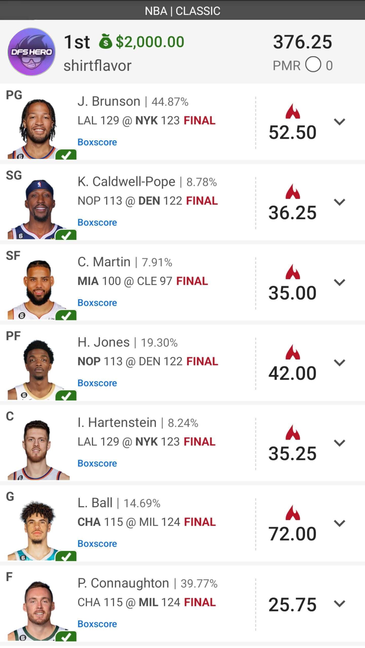 DFS Hero Victory #8