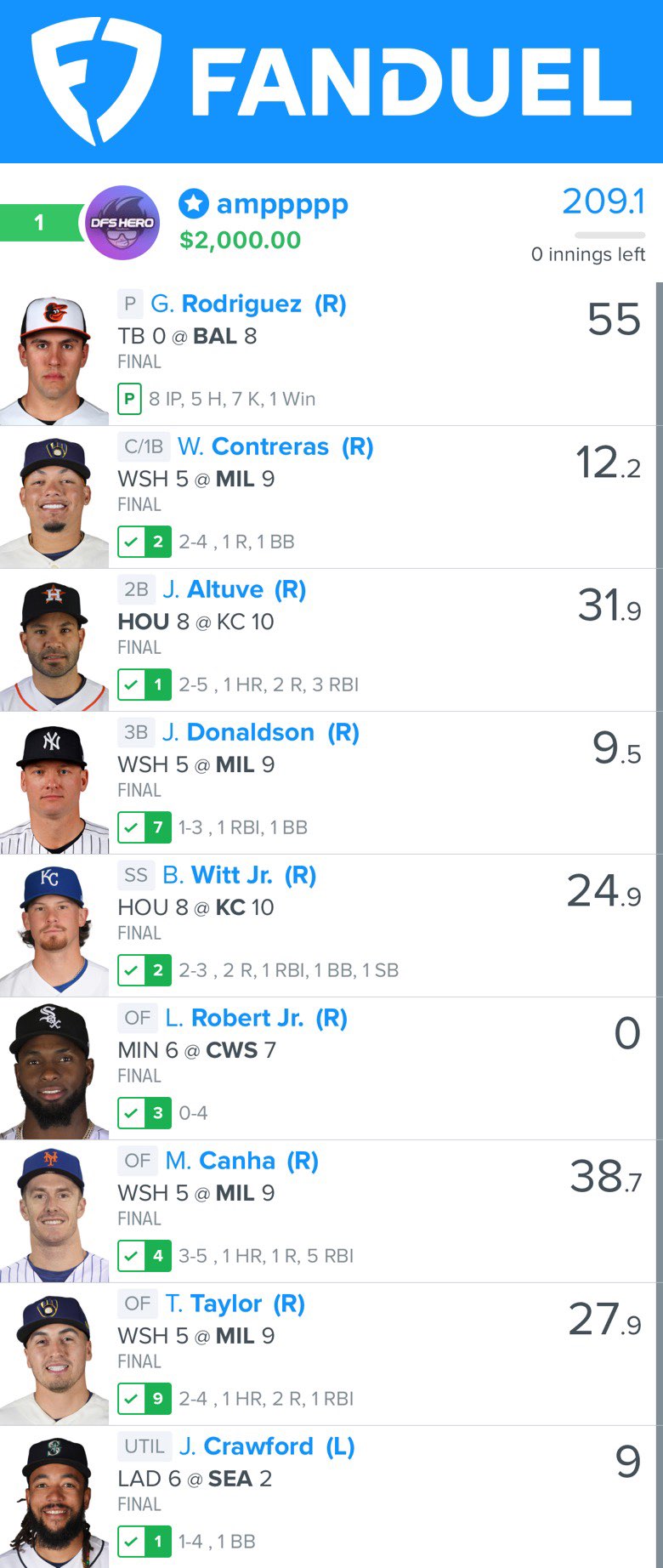 DFS Hero Victory #9